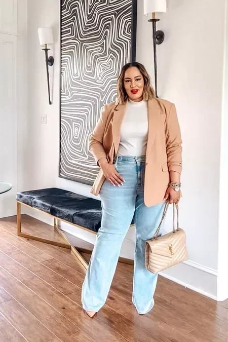 Damen High-Waist Flare Jeans Stilvoll