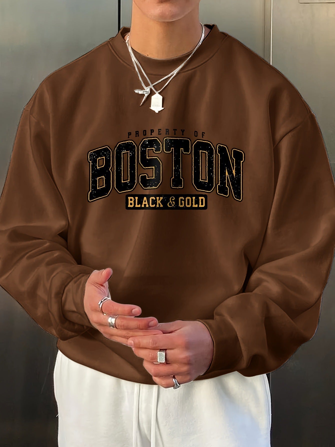 Eveloria Herren Pullover Sweatshirt Trendig