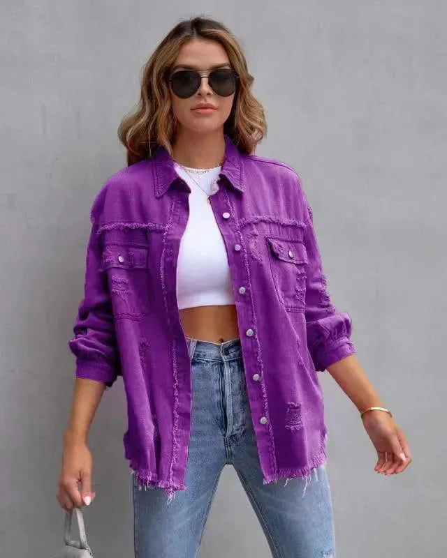 Damen Bluse aus Denim Blau