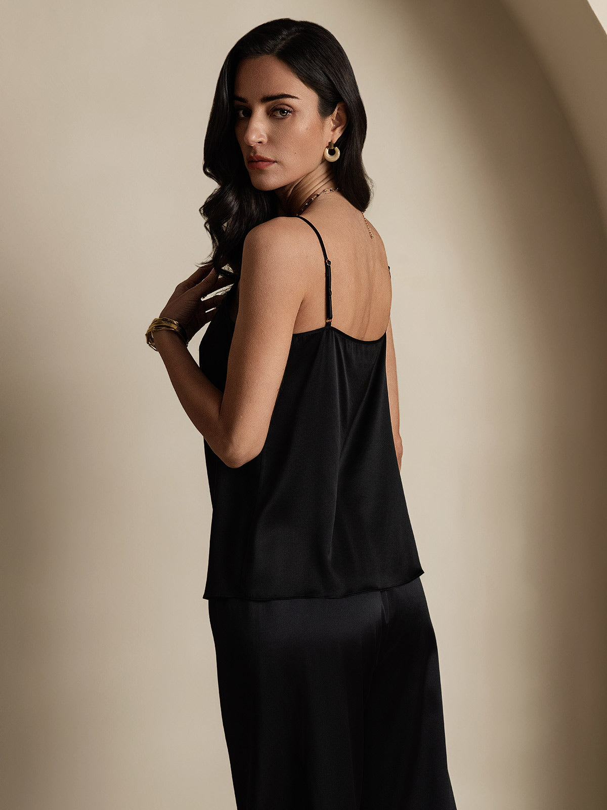 Eveloria Damen Seiden-Camisole Spaghettiträger
