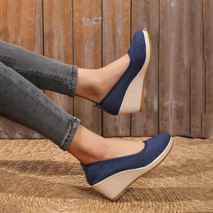 Eveloria Damen Keilschuhe Lässig