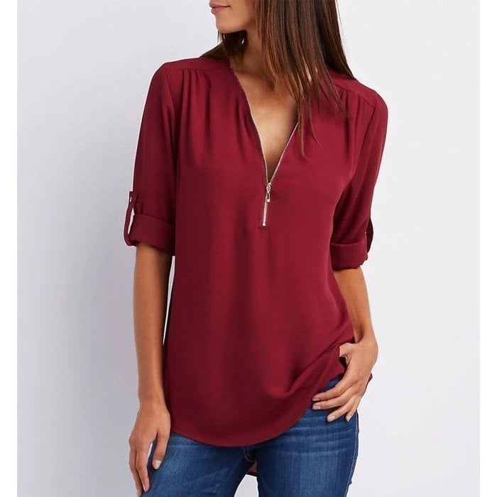 Eveloria Damen Bluse Lockere Stilvolle Baumwolle