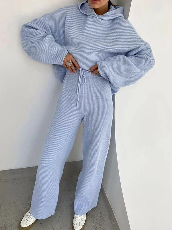 Eveloria Damen Hoodie Set Gestreift