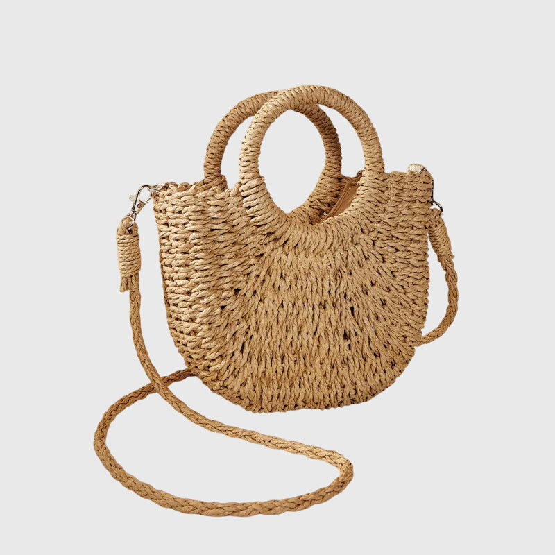 Damenhandtasche Naturleder Braun - Eveloria