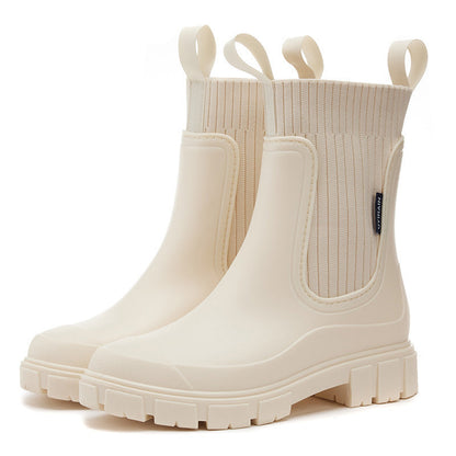 Damen Regenstiefel Gummi Wasserdicht