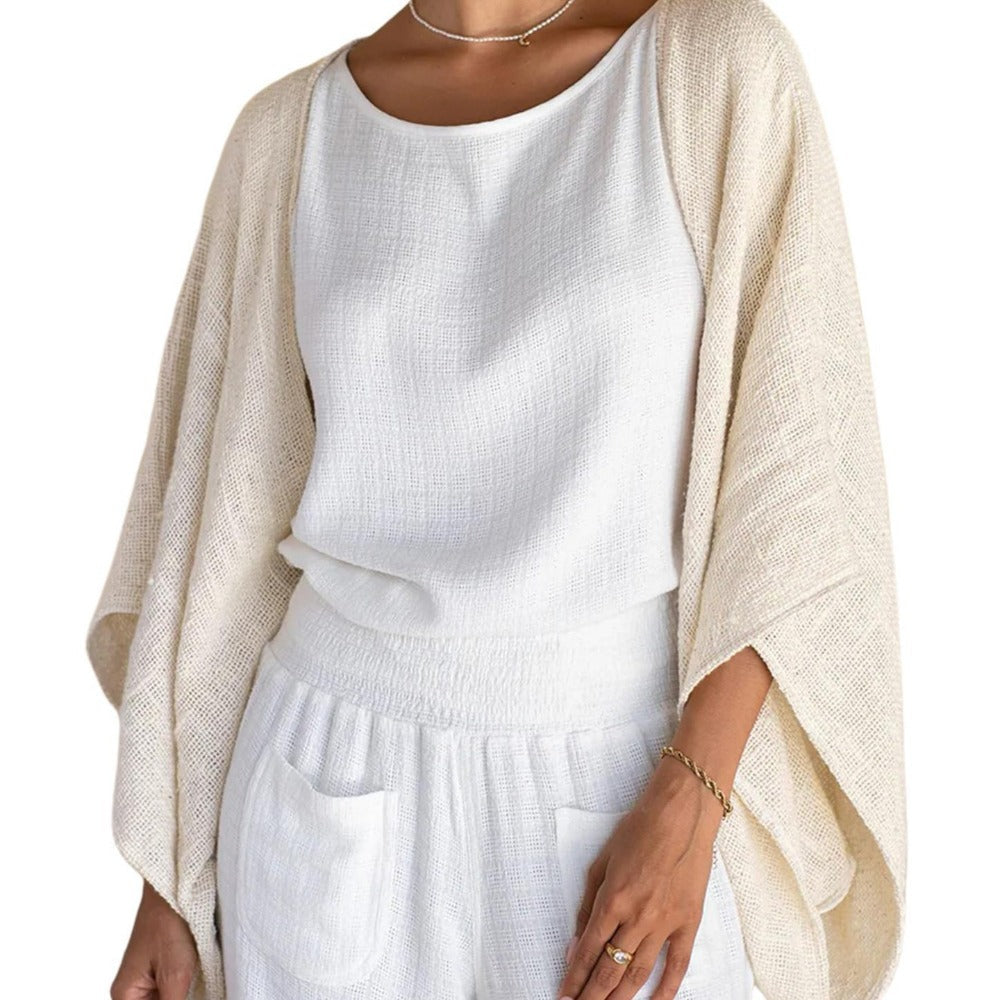 Damen Strickcardigan Offene Front Fatima - Eveloria