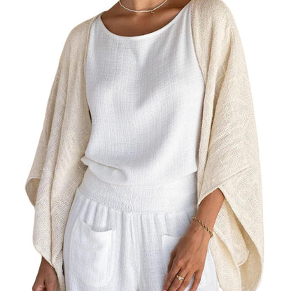 Damen Strickcardigan Offene Front Fatima - Eveloria