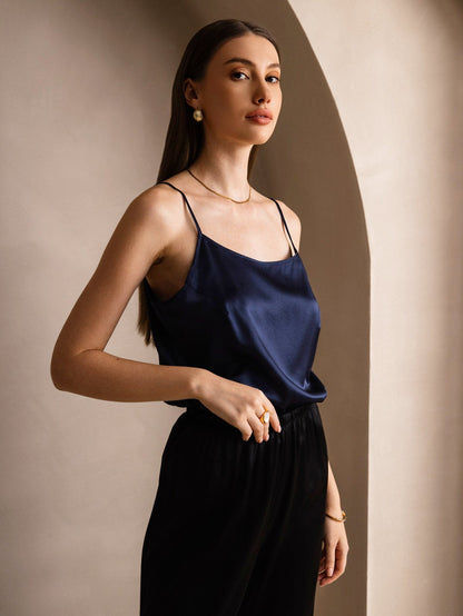 Eveloria Damen Seiden-Camisole Spaghettiträger
