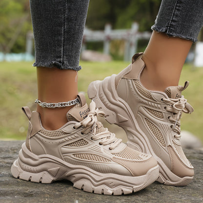 Eveloria Damen Plateau Sneaker Moderner Look