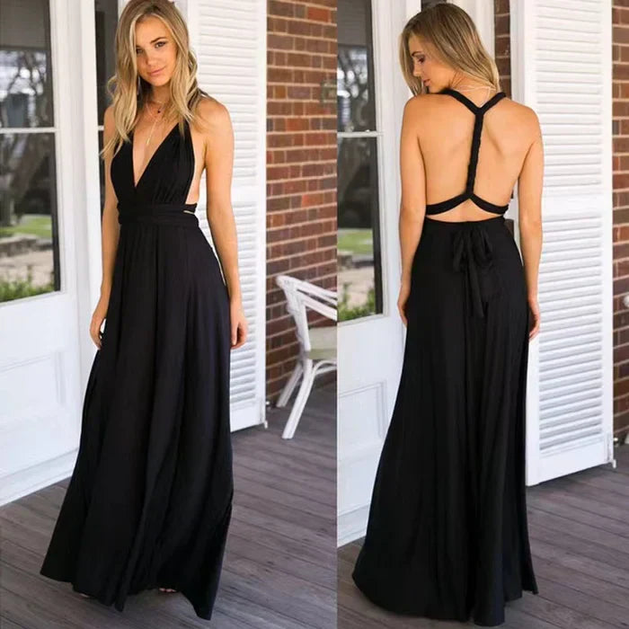 Eveloria Damen Wickelkleid Elastisch Mit Trägern