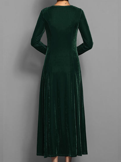 Damen Slim-Fit-Kleid Lang Vollständig