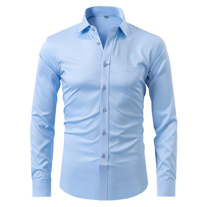 Herren Langarmhemd Knitterfrei