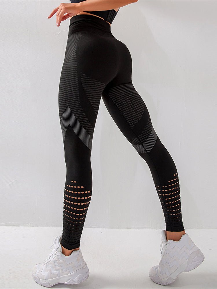 Katinka Damen Gymnastik-Leggings Nahtlos Elastisch Schwarz - Norvielle