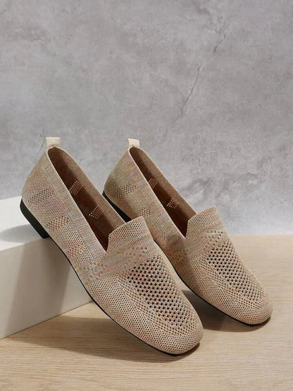 Damen Flachschuhe Runde Zehenpartie Sommer