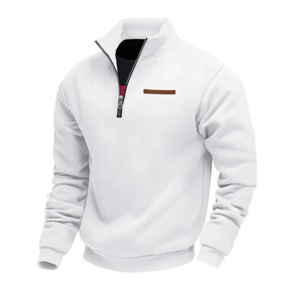 Herren Sport Sweatshirt Reißverschluss Stehkragen Warm Funktionsshirt