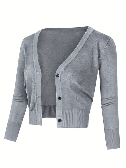 Eveloria Damen Bolerojacke Knopfverschluss