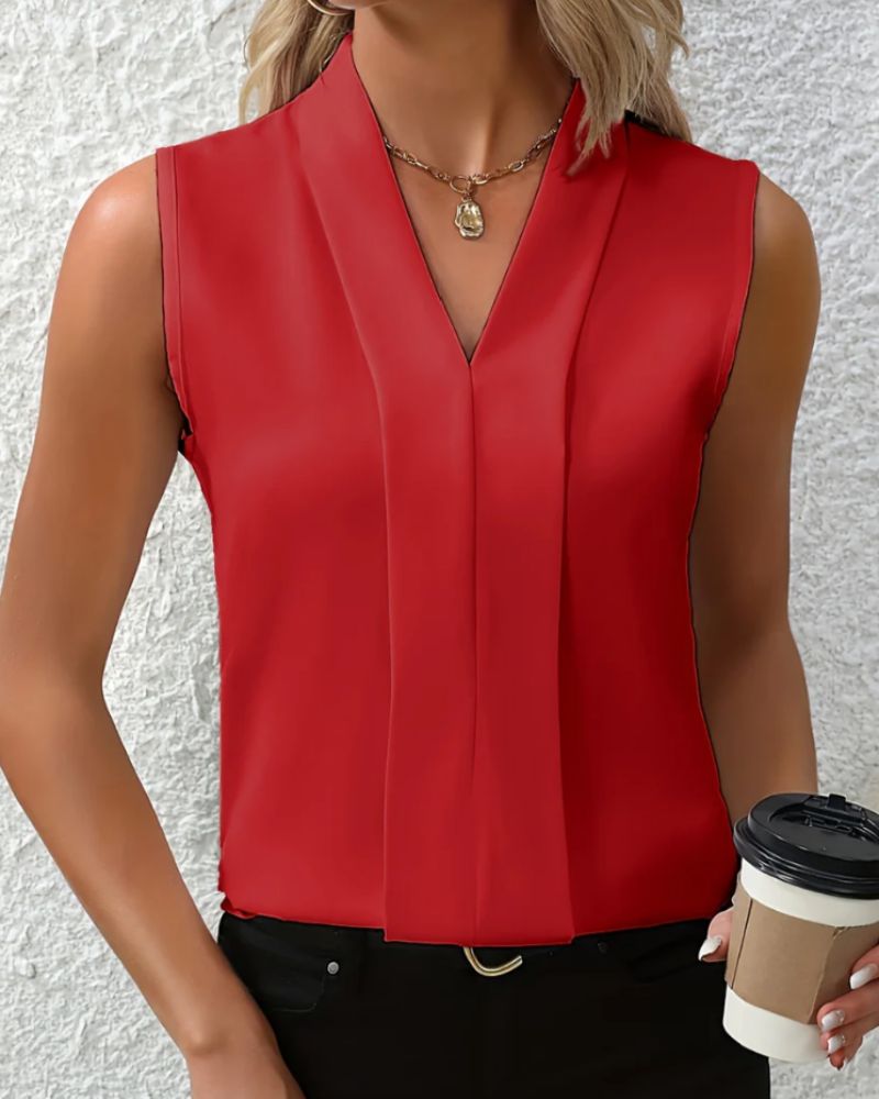 Eveloria Damen Ärmelloses Tanktop V-Ausschnitt Sommer