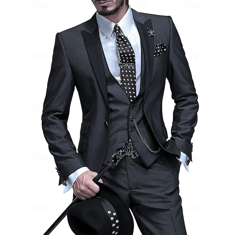 Herren Hochzeitsanzug Elegant Komplett