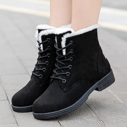 Eveloria Damen Stiefel Warm Schwarz - Eveloria