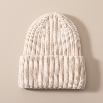 Unisex Strickmütze Gerippt Warm