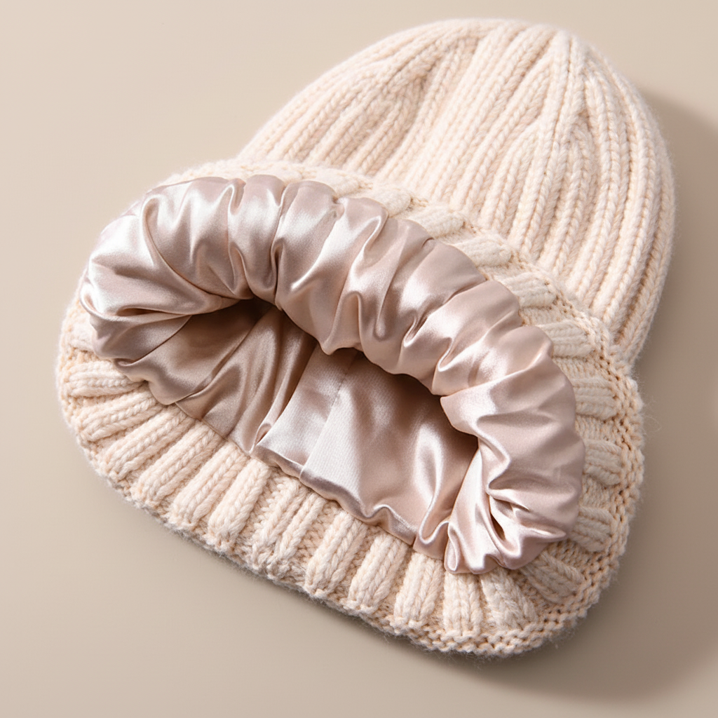 Unisex Strickmütze Gerippt Warm