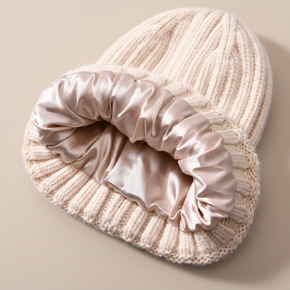 Unisex Strickmütze Gerippt Warm