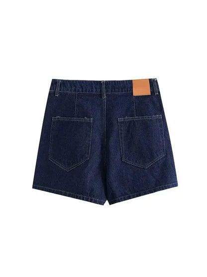 Damen Denim Zweiteiler Kurzärmelige Jacke
