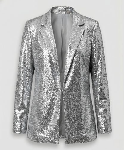 Damen Paillettenblazer Glitzernd