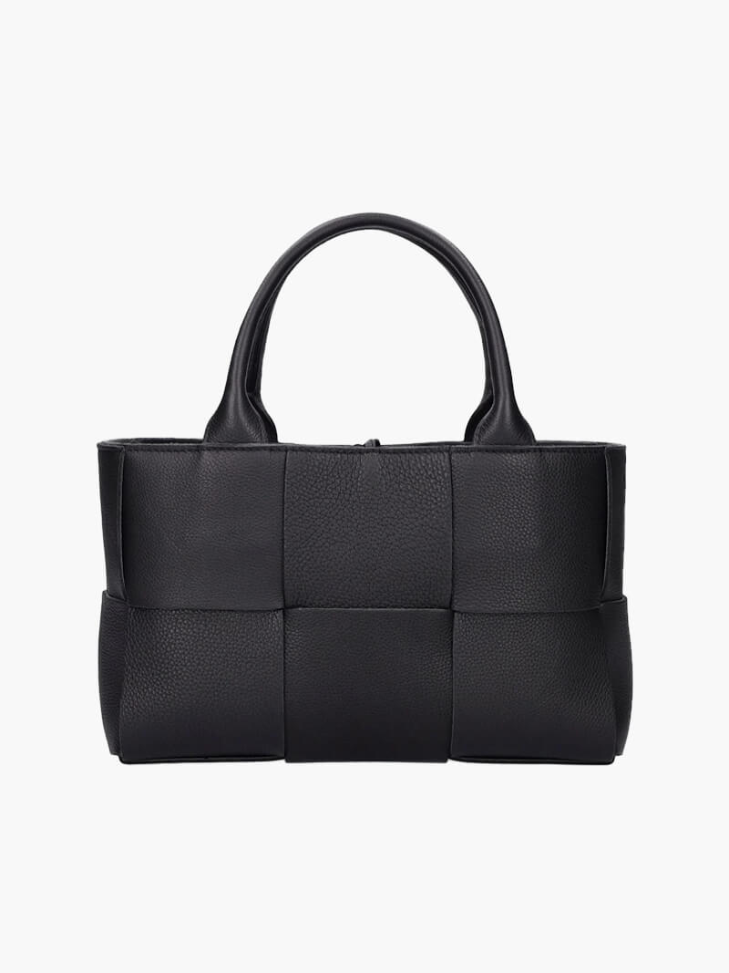 Lederhandtasche Gewebt Modernes Design Braun - Norvielle