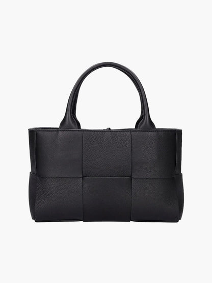 Lederhandtasche Gewebt Modernes Design Braun - Norvielle