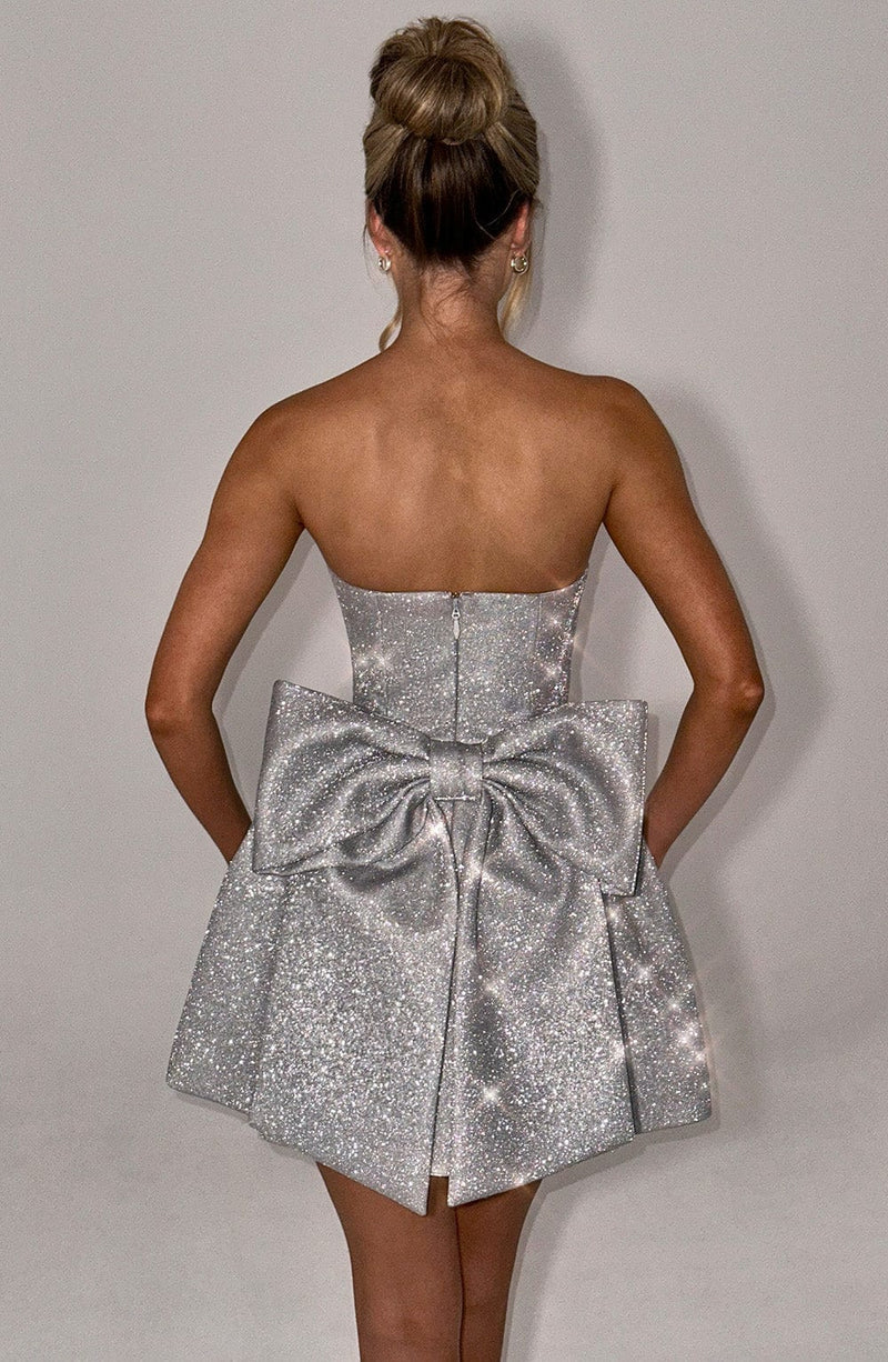 Damen Trägerloses Kurzkleid Strukturiert Feminin