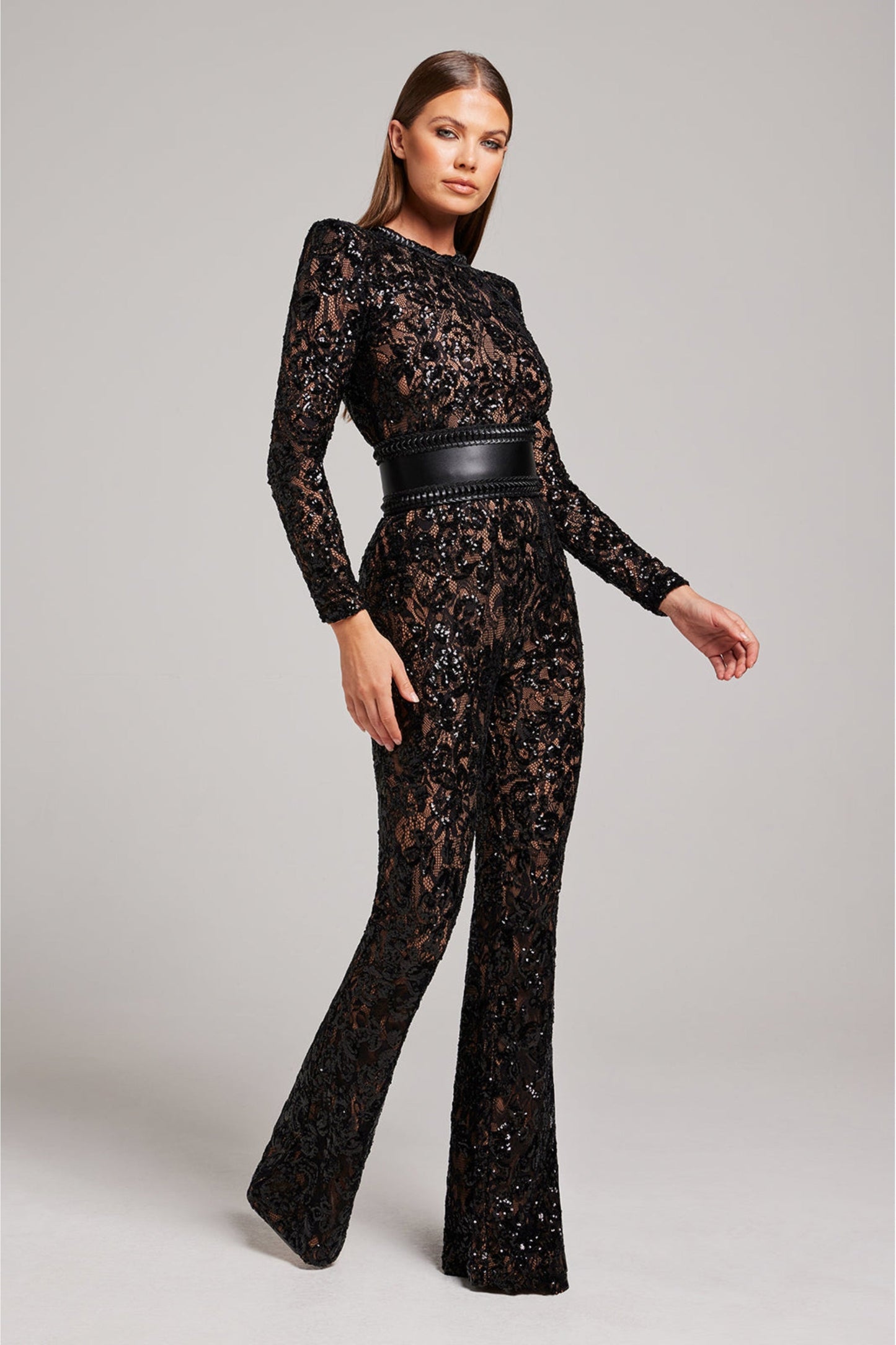 Eveloria Damen Jumpsuit Eleganz Spitze
