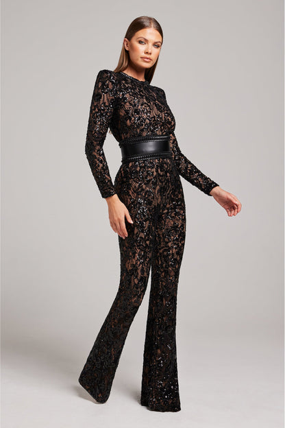 Eveloria Damen Jumpsuit Eleganz Spitze