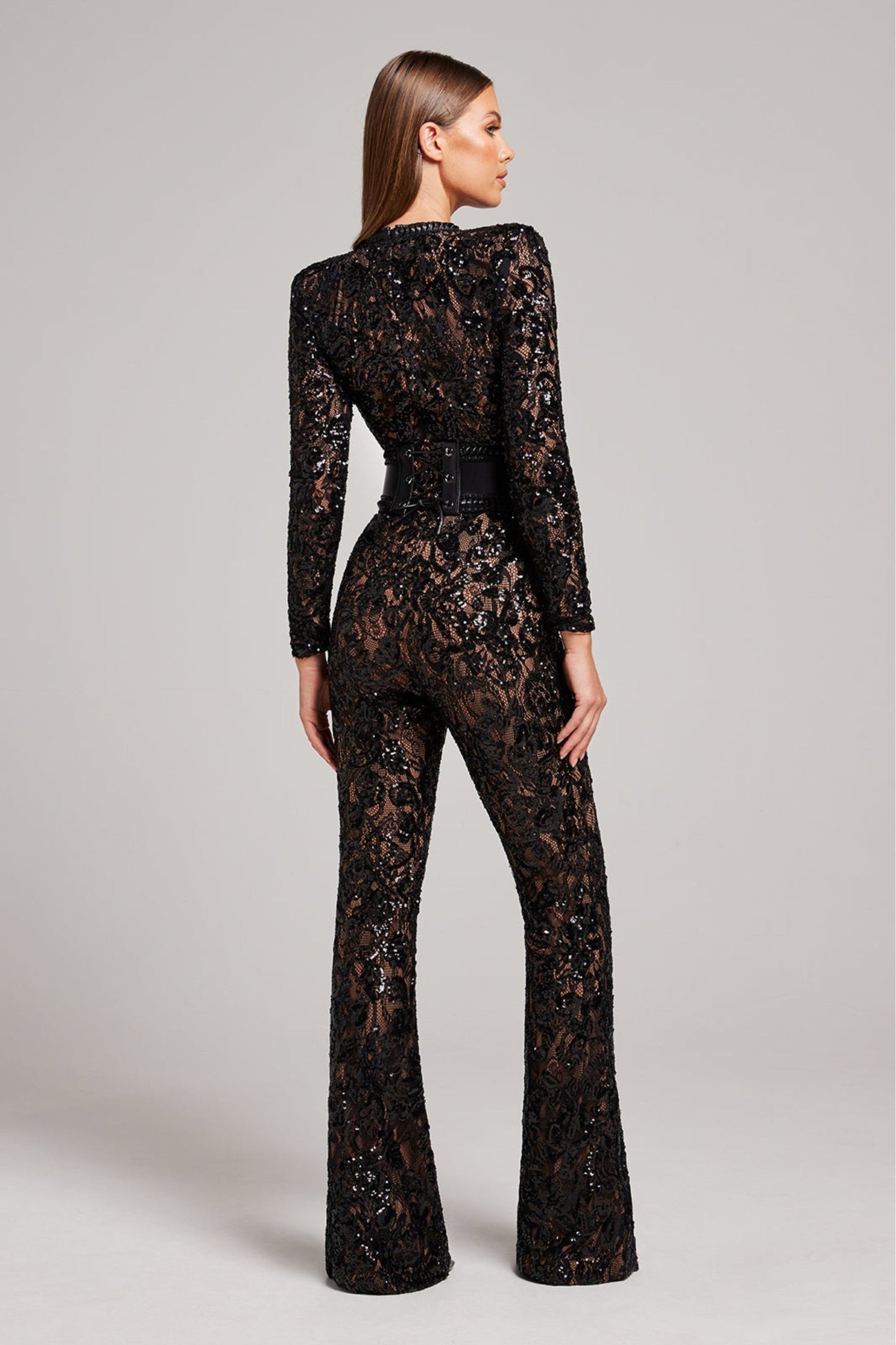 Eveloria Damen Jumpsuit Eleganz Spitze