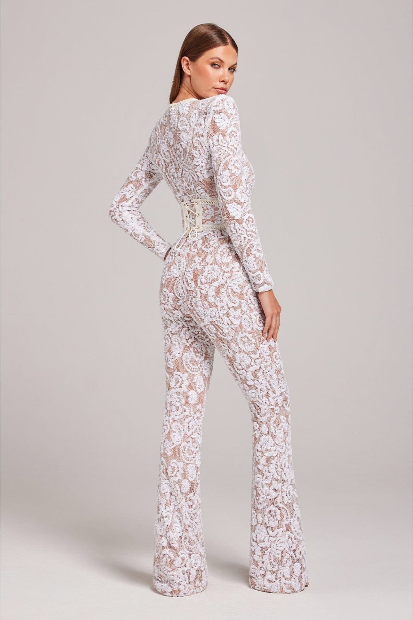 Eveloria Damen Jumpsuit Eleganz Spitze