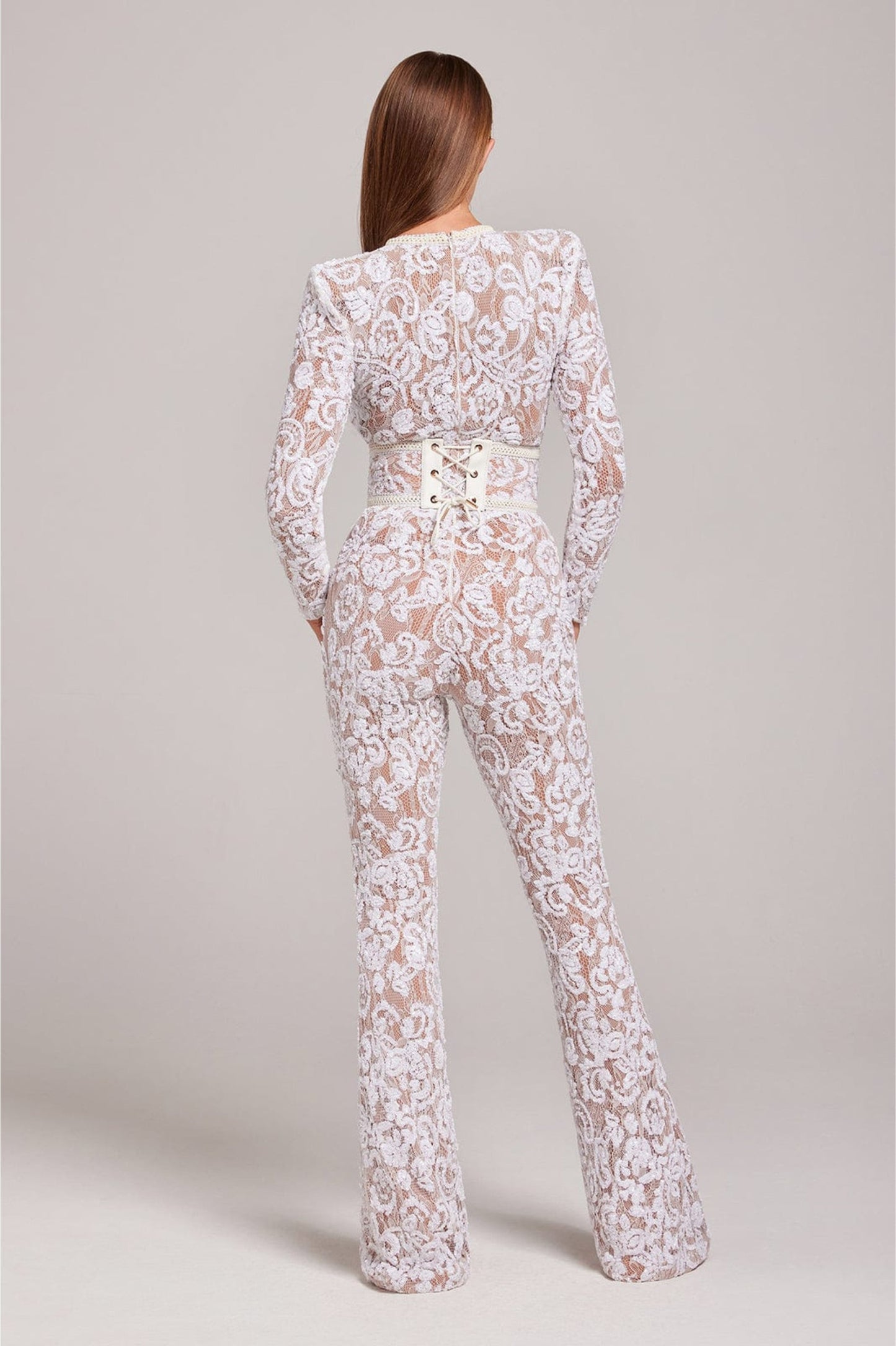 Eveloria Damen Jumpsuit Eleganz Spitze
