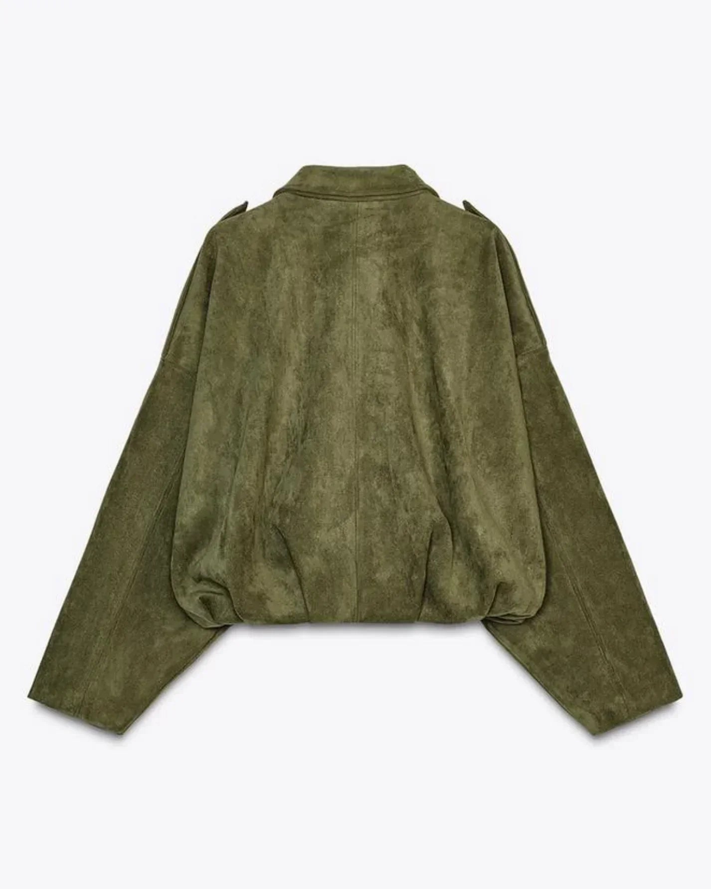 Damen Veloursjacke Oversized Komfortbeige