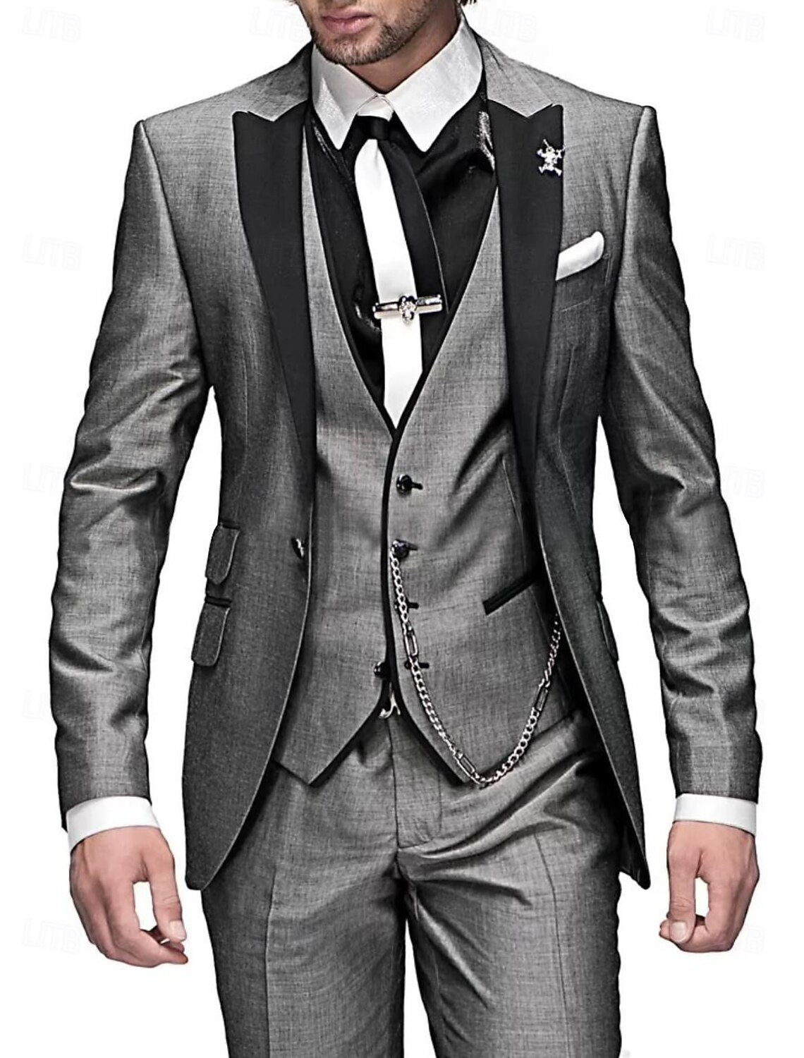 Herren Hochzeitsanzug Elegant Komplett