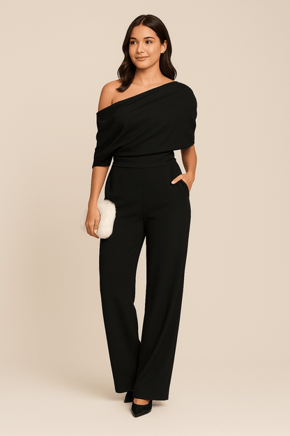 Damen One-Shoulder Jumpsuit Frühling Sommerleicht