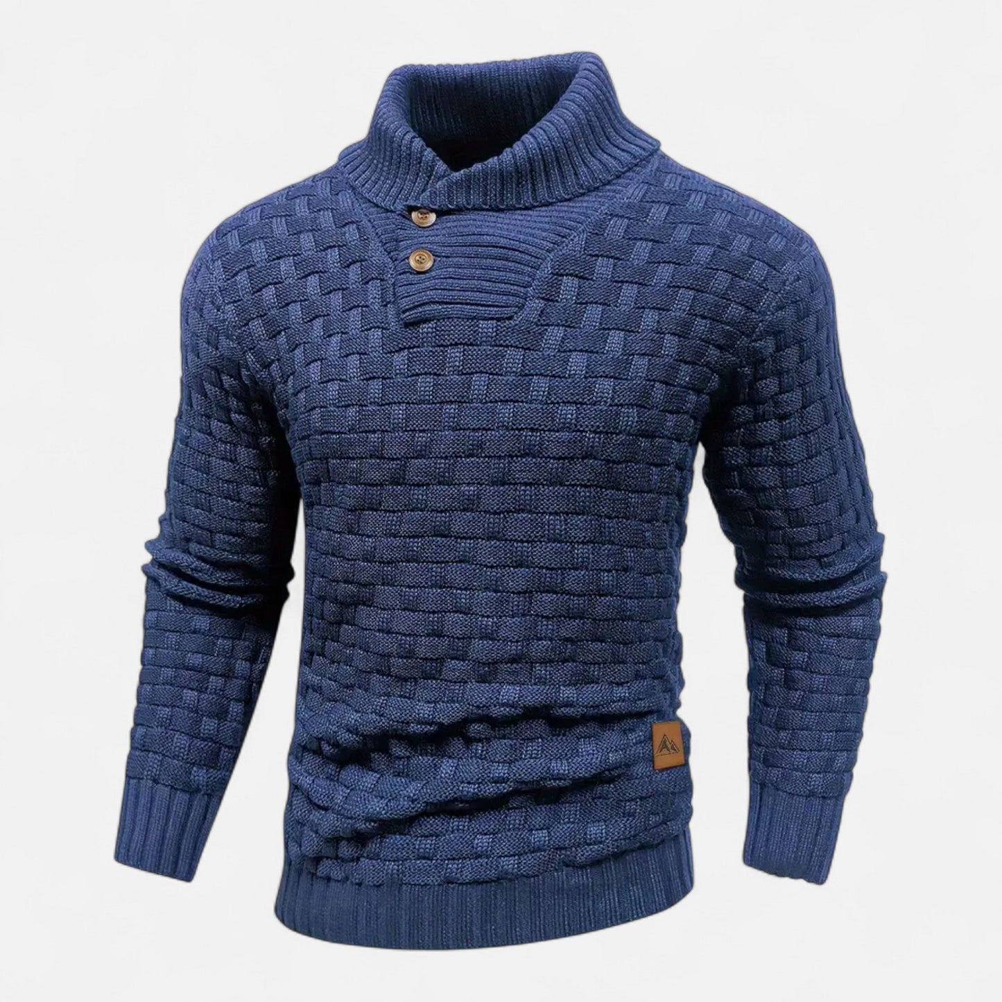 Herren Strickpullover Knopfleiste Klassisch Einfarbig