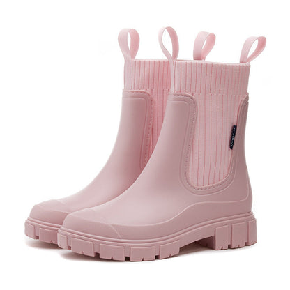 Damen Regenstiefel Gummi Wasserdicht