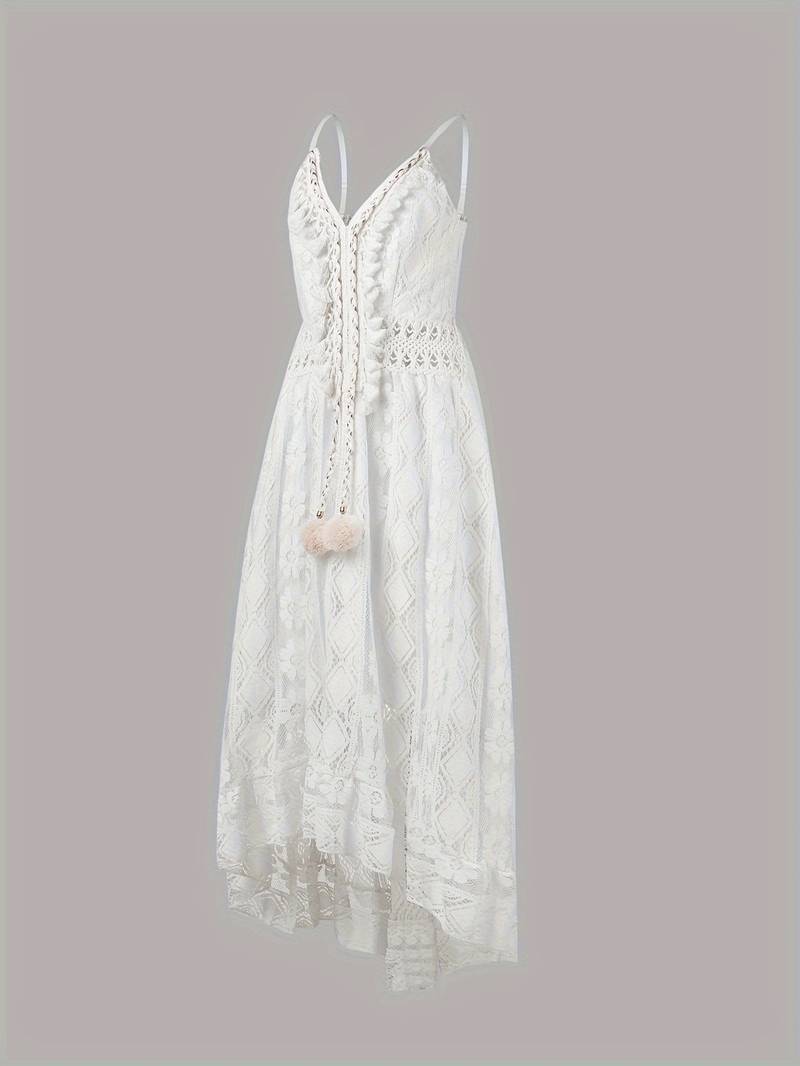 Eveloria Damen Maxikleid Spaghettiträger V-Ausschnitt Sommerkleid