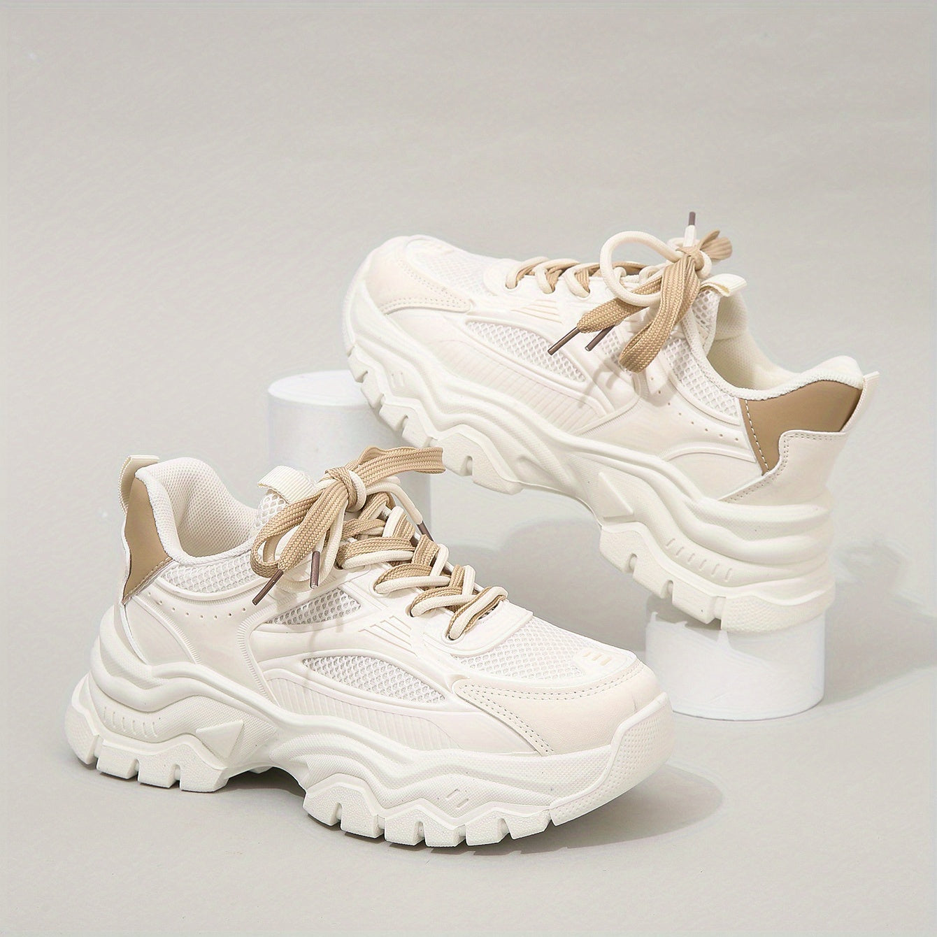 Eveloria Damen Plateau Sneaker Moderner Look