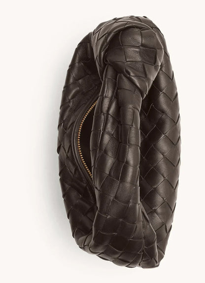 Damen Mini Hobo Handtasche Leder Lässig Braun