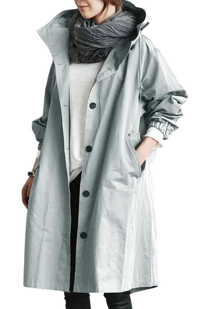 Eveloria Damen Übergroße Kapuzenwindbreaker Regenjacke