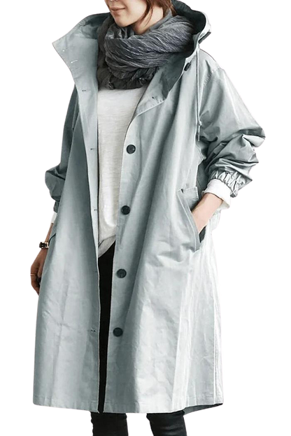 Eveloria Damen Übergroße Kapuzenwindbreaker Regenjacke