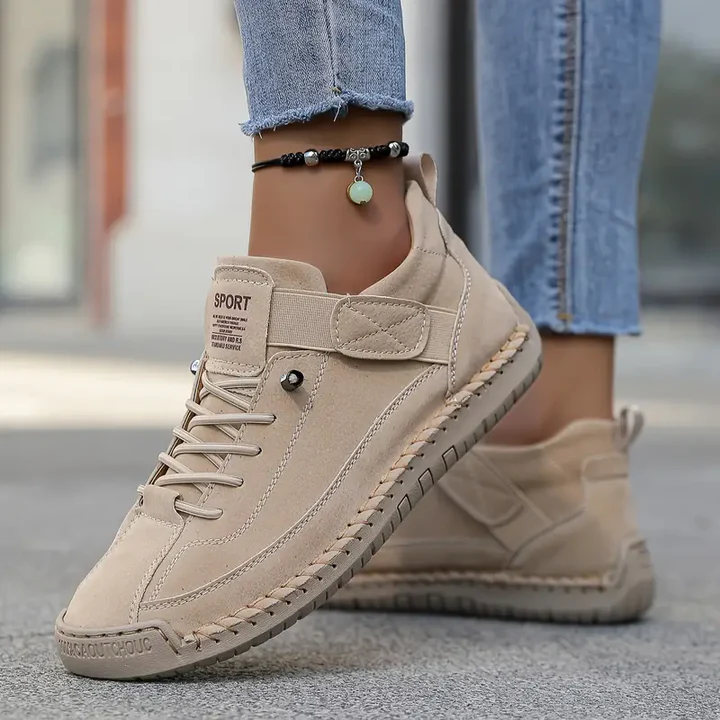Damen Orthopädische Sneaker Klettverschluss Schwarz - Eveloria