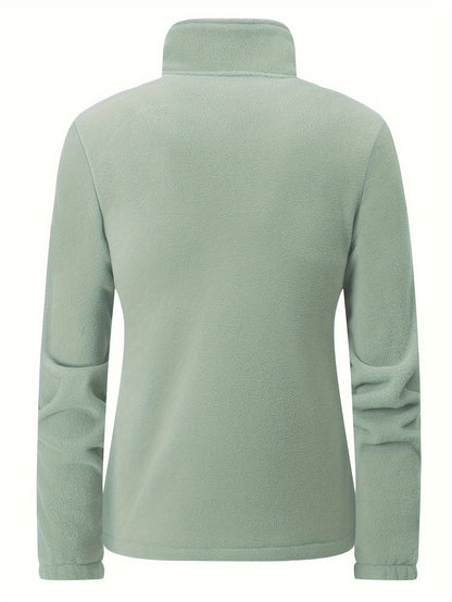 Damen Softjacke Stehkragen Zippbar