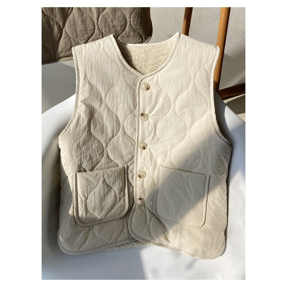 Damen Steppjacke Wendbar Fleece Oria