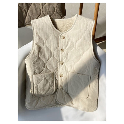 Damen Steppjacke Wendbar Fleece Oria